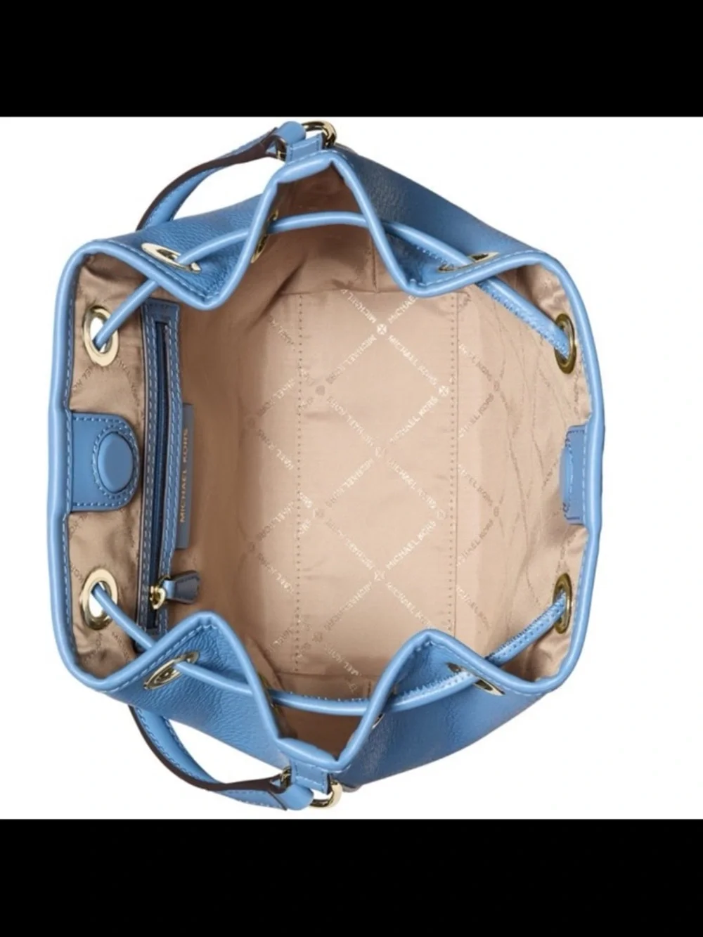 NWT Michael Kors women’s Avery bucket messenger hand bag French blue medium size